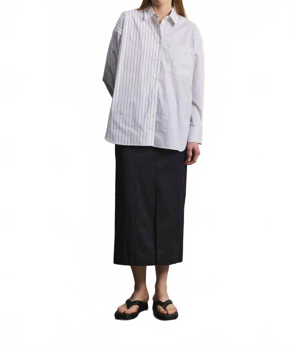 NEW MOD REF aniston midi skirt in navy blue